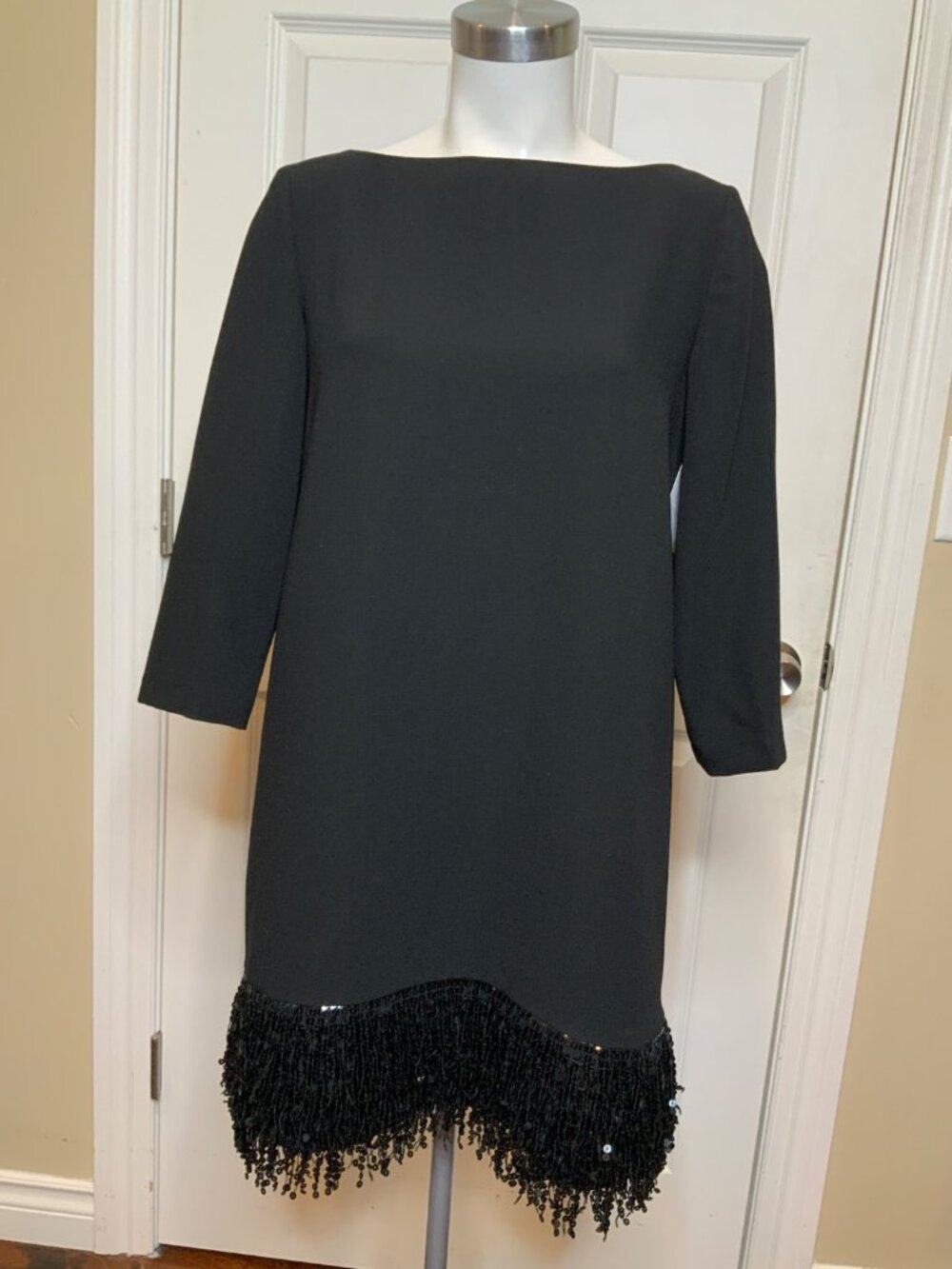 Kate Spade Black Sequin Fringe Mini Dress, Size 6, NWT! $398